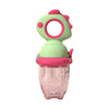 Suzeta pentru Fructe, pentru Bebelusi, din Silicon Alimentar, +4 Luni, 2 mm Grosime Gauri Tetina, 12.4 x 5.1 x 4.7 cm, Verde/Fucsia